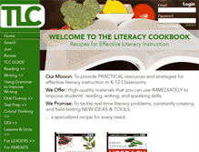 Tablet Screenshot of literacycookbook.com